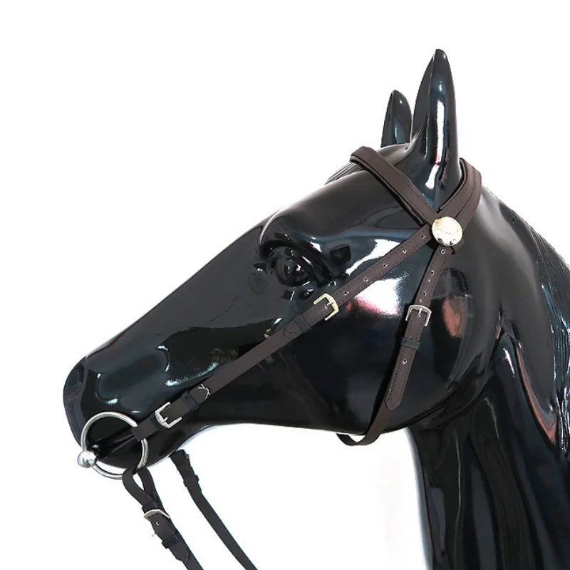 الحصان Bridle قابل للتعديل PVC تصميم الحصان Bridle رين تسخير الرأس Snaffle مع مجموعة تك Bridle طوق الثدي مقامض #4