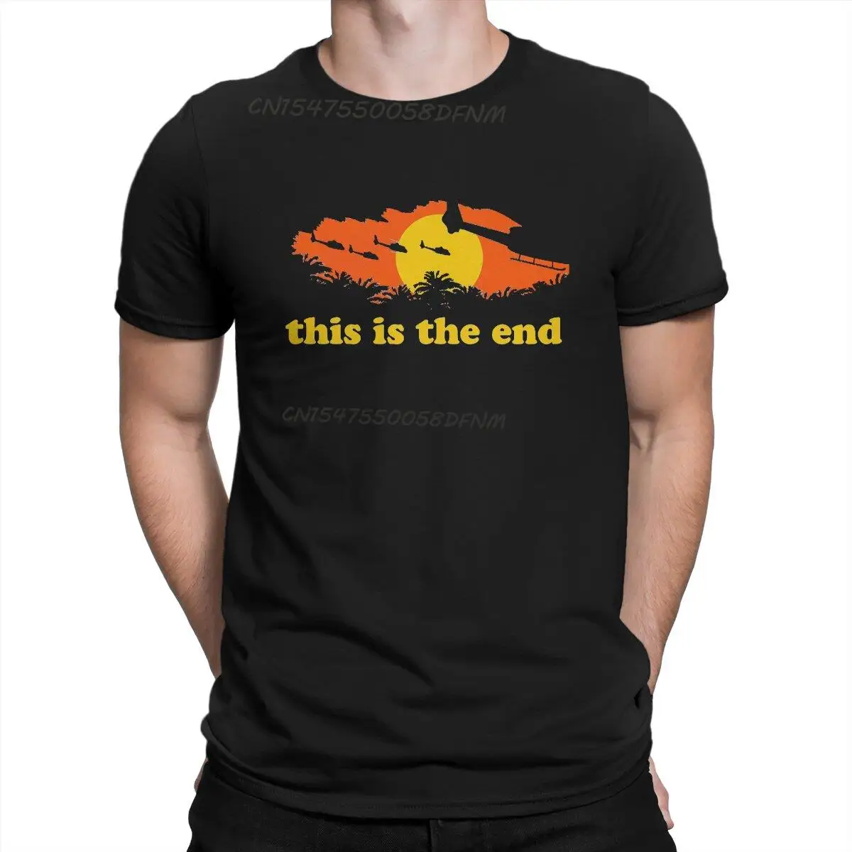 This is the End Men T Shirt Apocalypse Now Movie Summer Tops Men T Shirts Cotton T-shirts Vintage High Quality Christmas Gifts