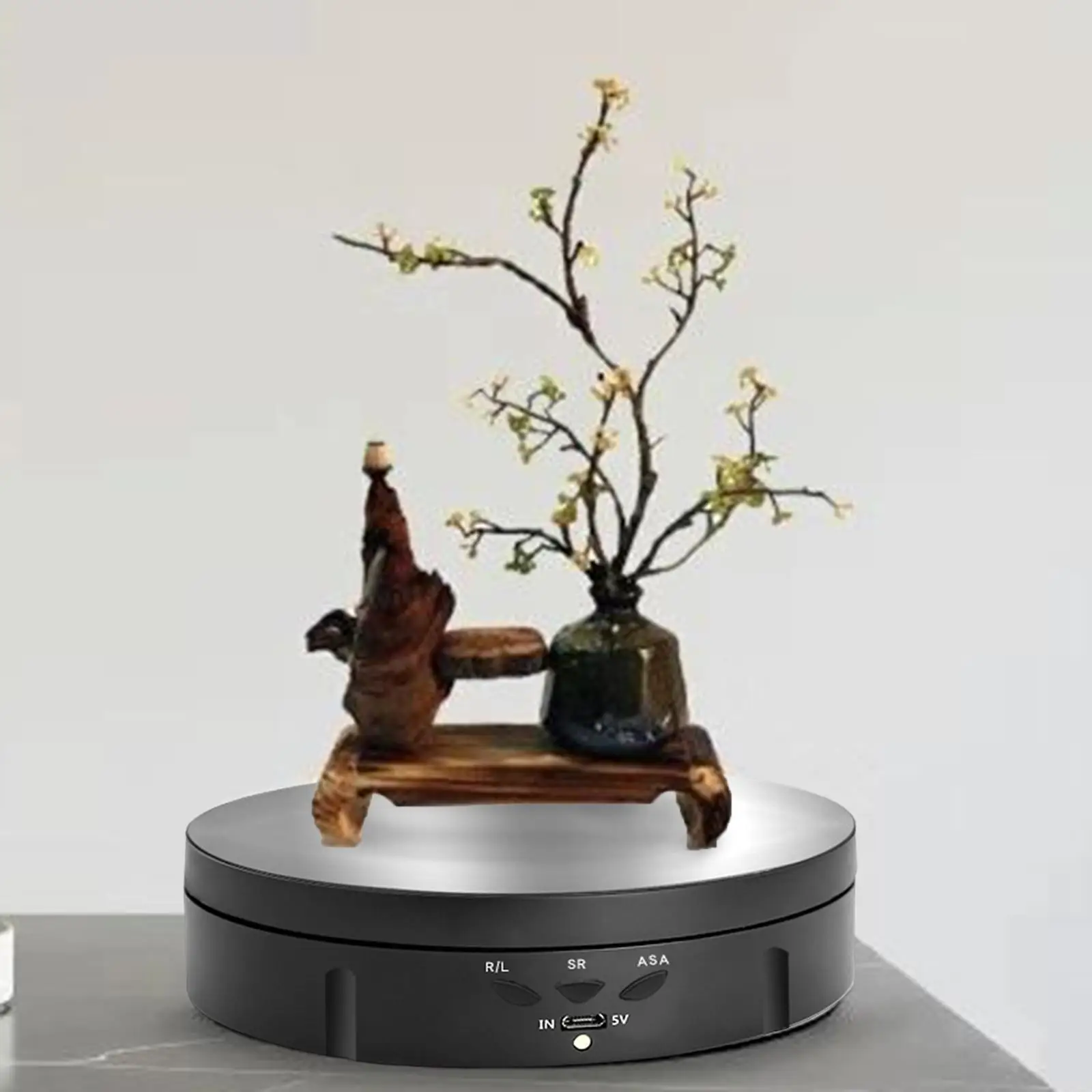 360 Degree Motorized Rotating Display Stand with USB Power Cable for Cake