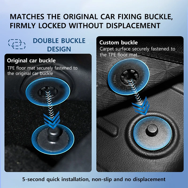 For BYD ATTO 3 Floor Mat Luggage Pad Trunk Liner LHD RHD Left Right Rudder Four Seasons Waterproof Wear-resistant Foot Carpets