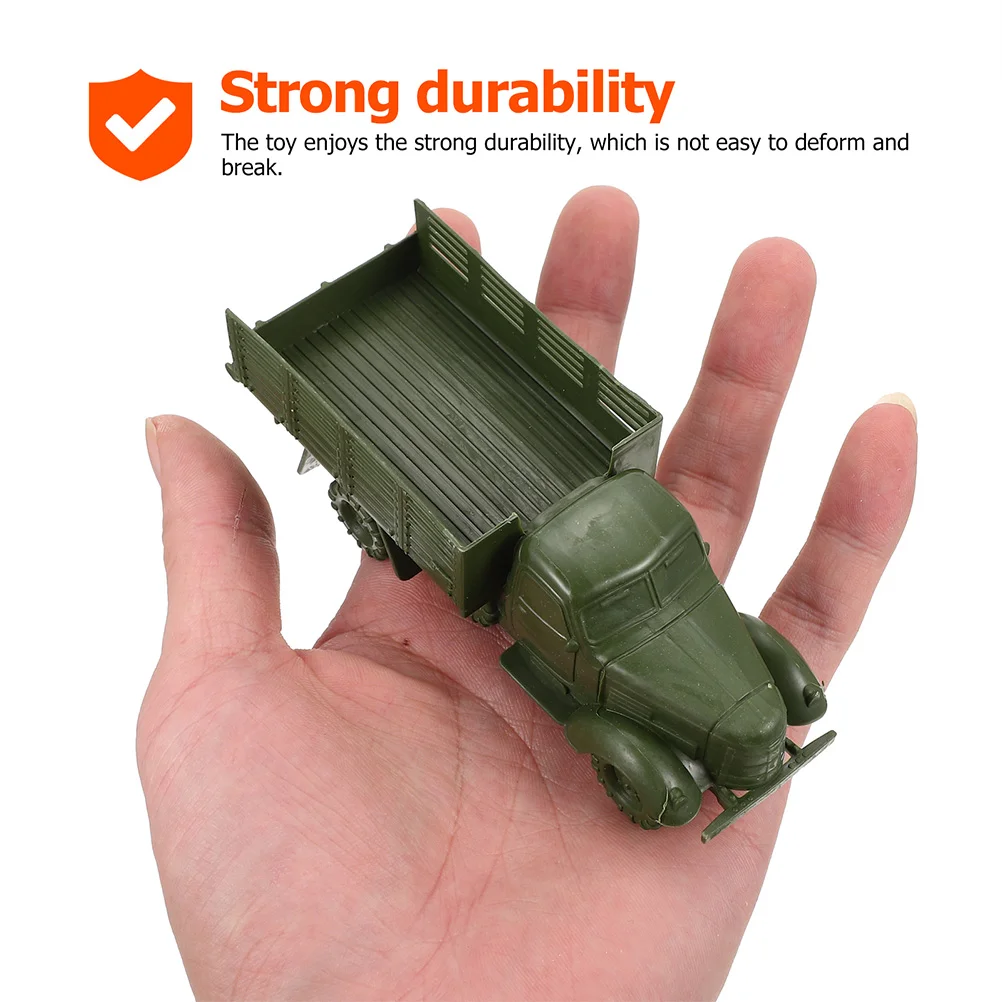 12 Pcs Army Trucks Toy Vehicle Model Toys Children Supply Boy Miniature