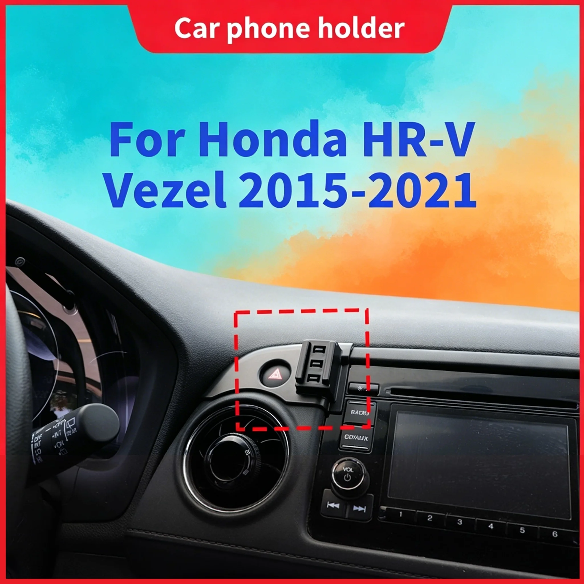 

Snap-on Car Phone Holder Base for Honda HR-V Vezel 2015-2021, Original Car Structure Design, Auto Interior Accessories