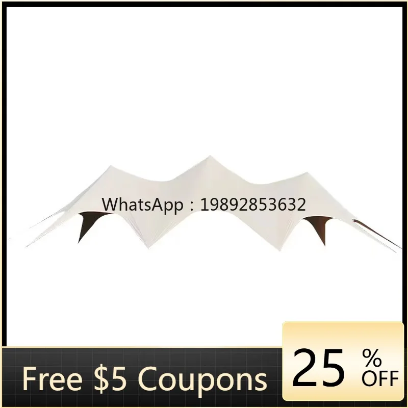 

YFY Extra Large Three Peaks Tent Camping Dome Canopy Octopus Single Double Peaks Lotus Canopy