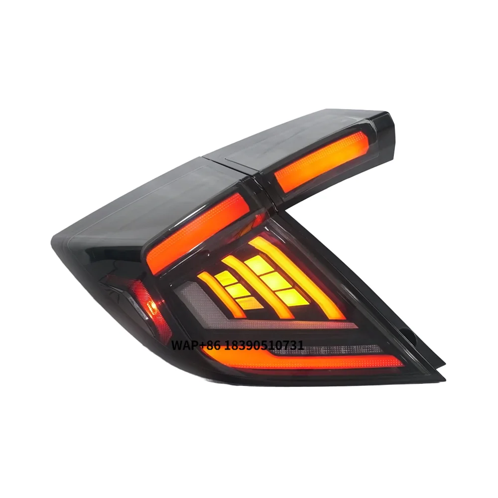 

VLAND High Quality LED Tail Light for 2018-Up for Civic Hatchback New ABS Material with Yellow Light Color