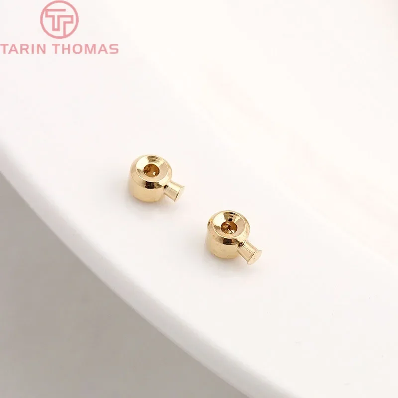 (2769)20PCS 2.5x3.2MM 24K Gold Color Brass Clip Station Clasps High Quality Jewelry Making Supplies Diy Findings Accessories