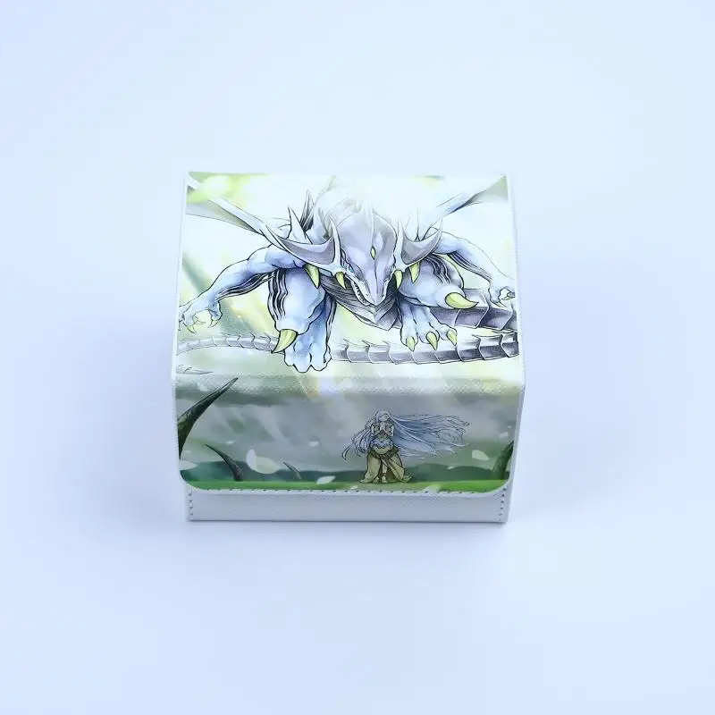 Yu Gi Oh Acg Cards Box Maiden with Eyes of Blue Anime Game Opcg Tcg Ptcg Trading Card Storage Box Pu Leather Collection Box 100+