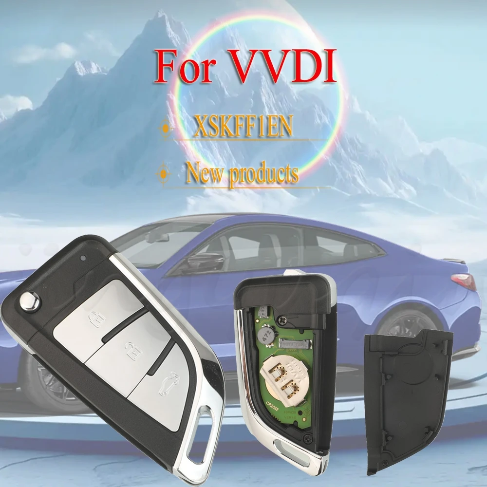 

jingyuqin для наконечника VVDI (передний) XSKFF1EN, новый продукт, 3 кнопки, складной пульт дистанционного управления, смарт-карта, ключ от машины