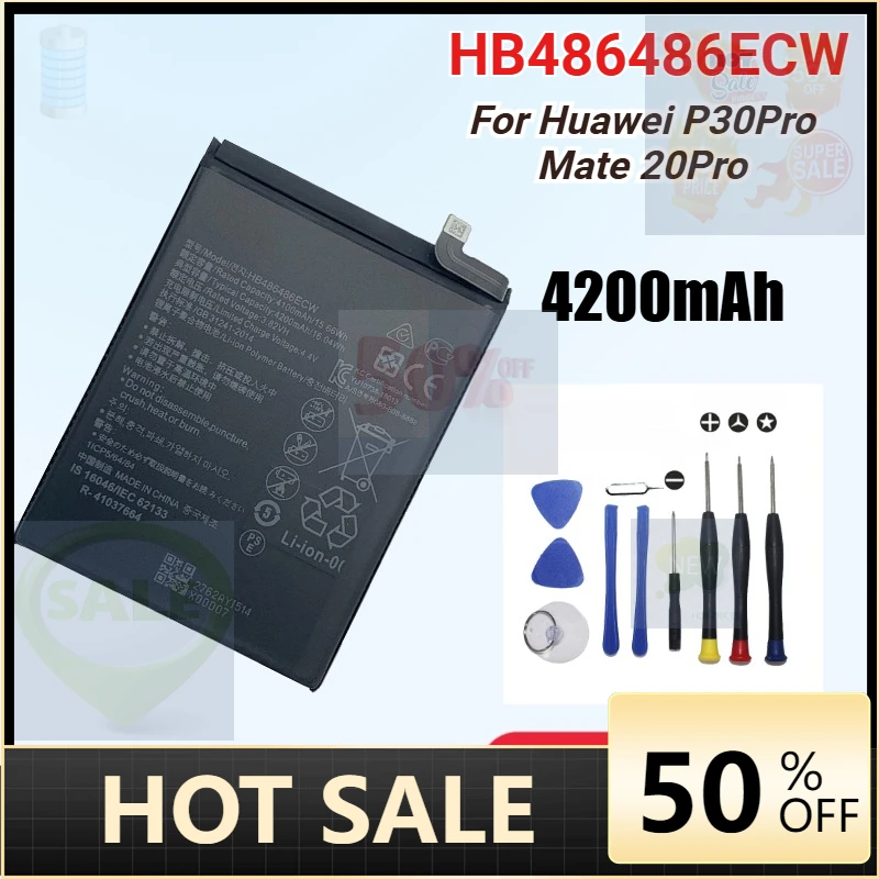 

4200mAh HB486486ECW Replacement Battery for Huawei P30 Pro Mate20 Pro Mate 20 Pro P30Pro New Edition Mobile Phone Batteries
