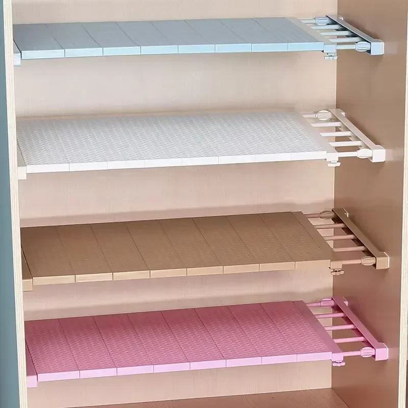 

Multi-Functional Punch-Free Widened Wardrobe Division Closet Storage Rack Layered Partition