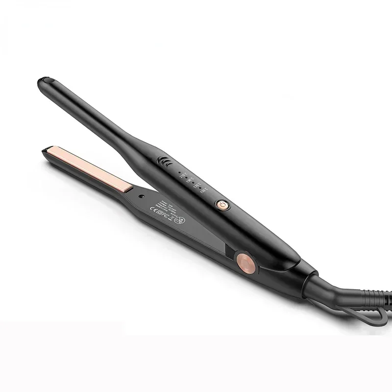 

Mini Hair Straightener for Short Hair Protable Mini Flat Iron and Curler Thin Titanium Edge Flat Iron 3/10 inch