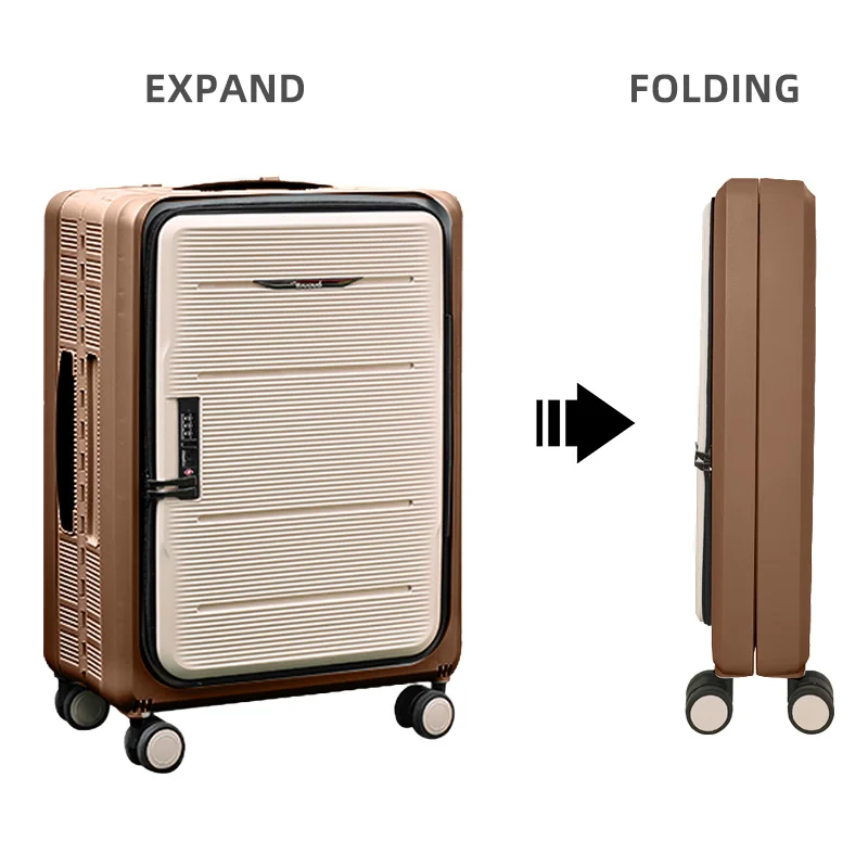 Multi-Function Folding Hardside Rolling Luggage 20/24 inch Universal Wheel Password Trolley Case Carry-Ons Travel Suitcases