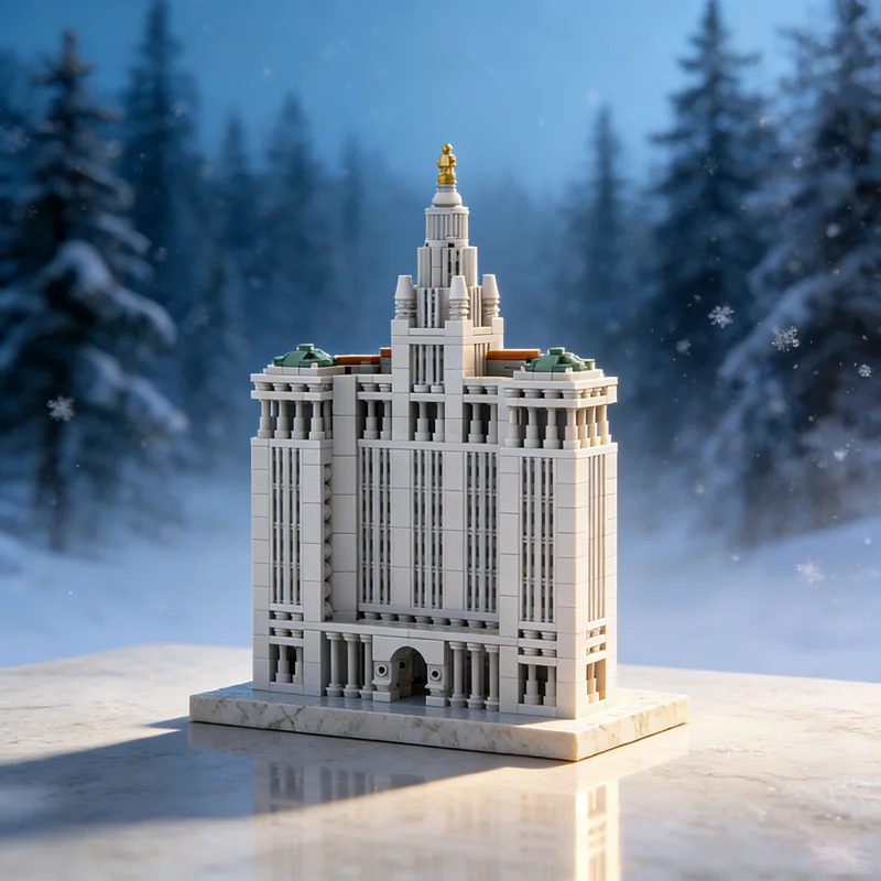 

1130 шт. MOC Архитектура Манхэттен Муниципальное здание 1 масштабная модель Блоки Строительная игрушка Рождественские подарки DIY Образовательная идея