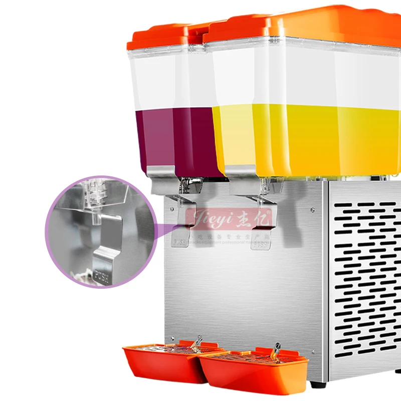 32L Stainless Steel Commercial Beverage Dispenser with Hot/Cool Drinks Big Capacity for Liquid and Snack Service