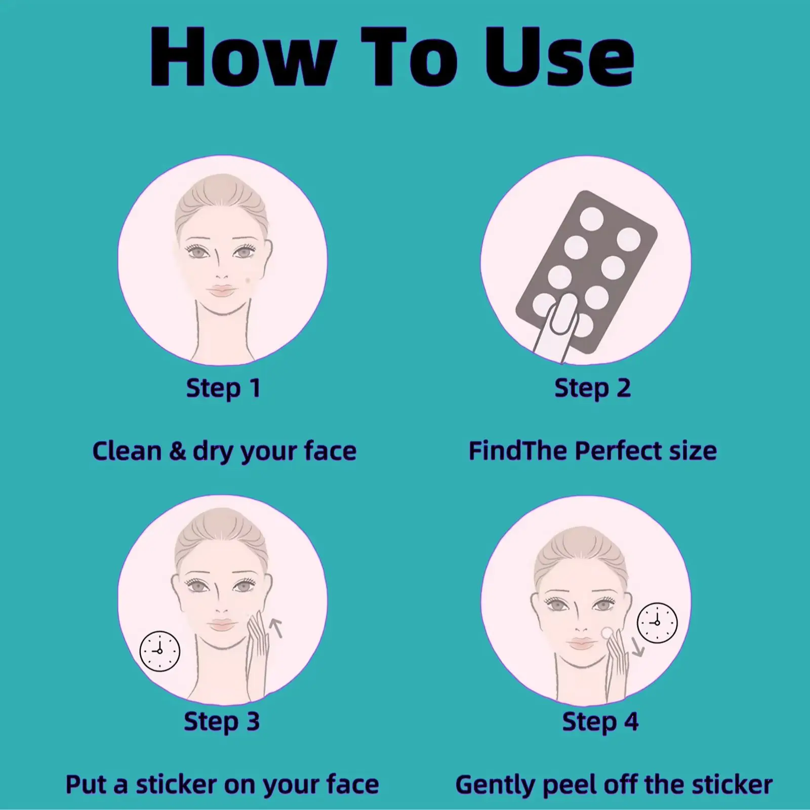 علبة/صندوق من رقعات حب الشباب المائية 180/360/720 يمكن أن تغطية بقع حب الشباب بشكل فعال، مناسبة لكل من الرجال والنساء #6