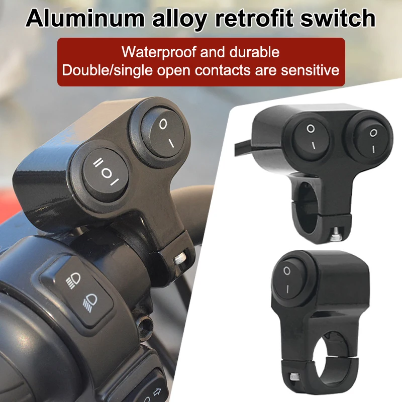 22mm Motorcycle Headlight Switch Spotlight Fog Light Button Retro Moto Pit Dirt Bike Motorbike Accessories