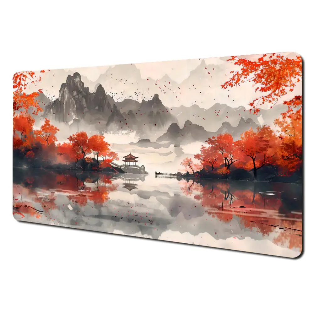 النمط الصيني الحبر المشهد ماوس الوسادة كبيرة Nootbook لعبة البساط الألعاب ماوس الوسادة عدم الانزلاق ماوس XL كمبيوتر محمول اللوحي حصيرة الكمبيوتر Playmat