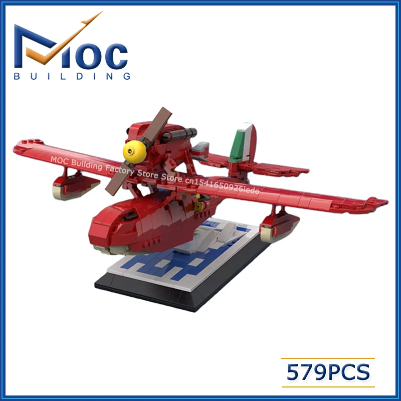 

Строительные блоки MOC, классическая аниме-серия, сцена, малиновая свинья, модель самолета, сделай сам, сборочные кирпичи, креативная коллекция игрушек, рождественский подарок