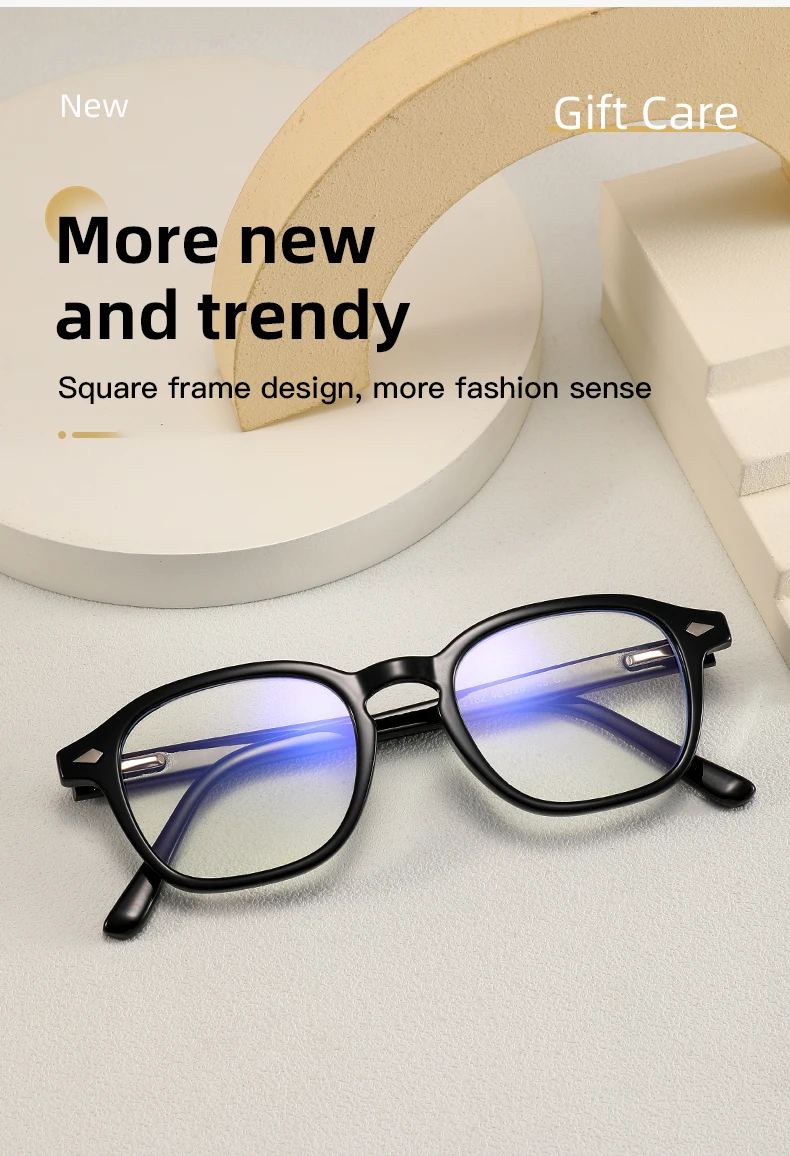 2025 NEUE Blaulicht-Lesebrille, Brillengestell für Damen und Herren, Retro-Acetat, Anti-Blaulicht-Computerbrille, 0 ~ + 3,5 – Detail 5