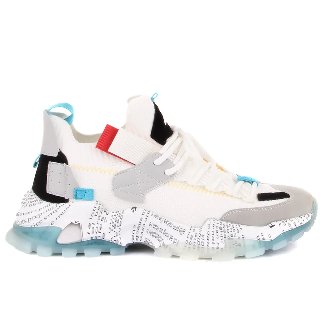 Guja-White, Gray Suede High Bottom Men Sneaker