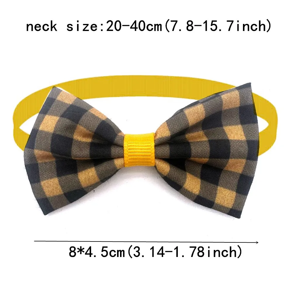 50/100pcs Handmade Bulk Pet Dog Bow Tie Lattice Style Dog Pet Accessories Cute Pet Dog Bowties Dog Grooming Product Dog Supplies