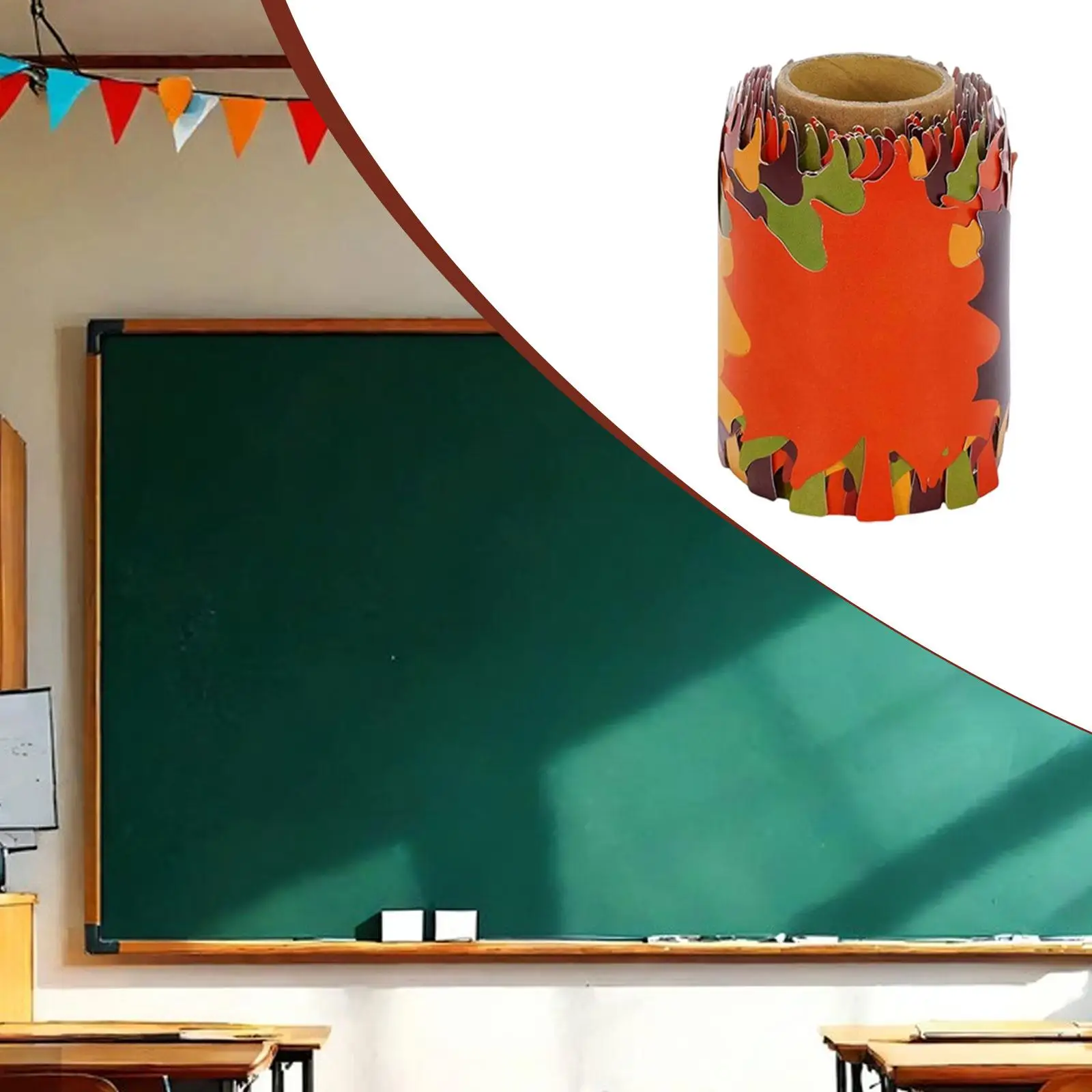 Bordure de feuille d'érable d'automne mignonne 1000cm, bordure d'automne pour Thanksgiving, garniture de bordure de feuilles d'automne pour tableau mural de retour à l'école