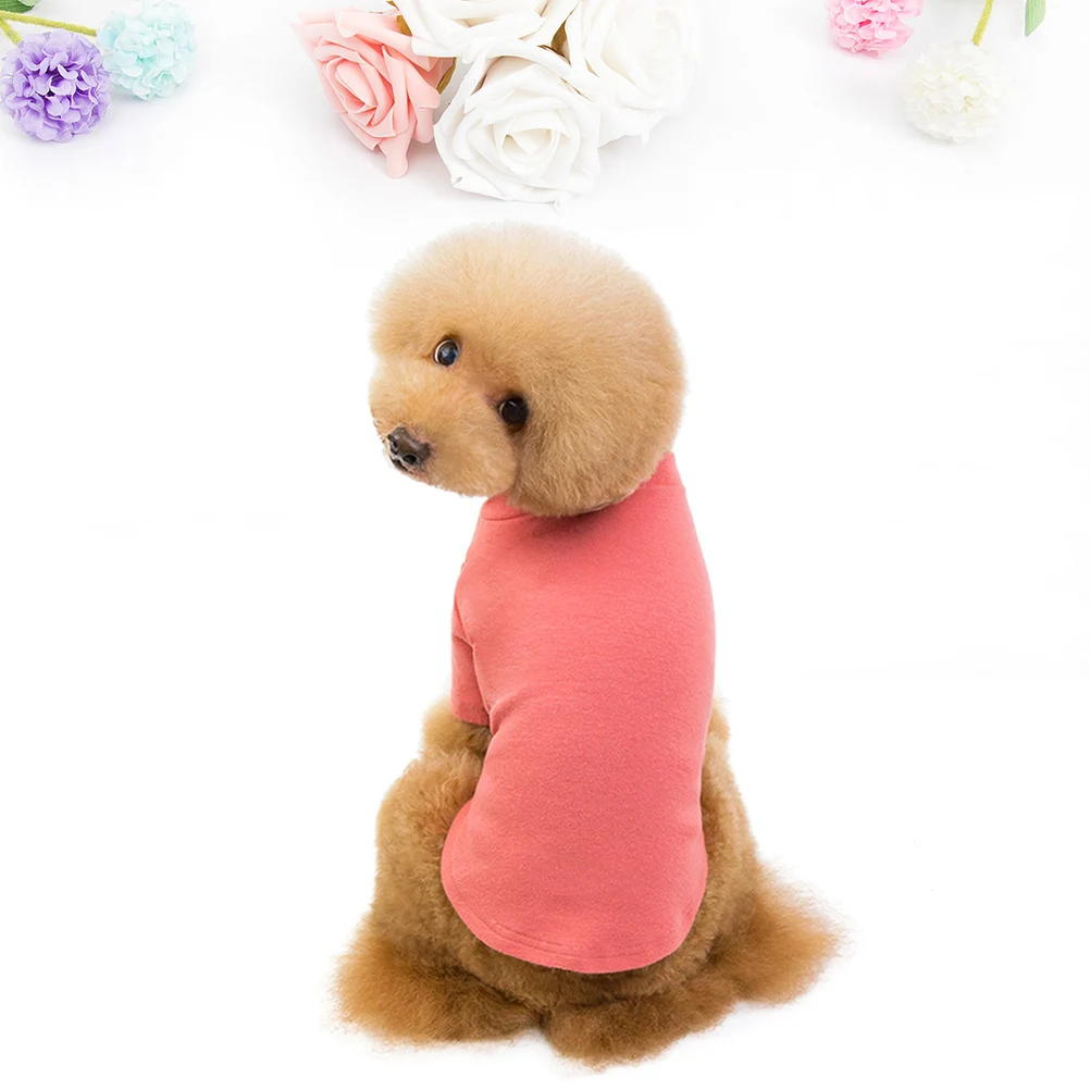 

Pet Solid Color Shirt Pet Fashion Cotton Clothes Pet Leisure Costume Undershirt Pajamas (Pink, Size XL)