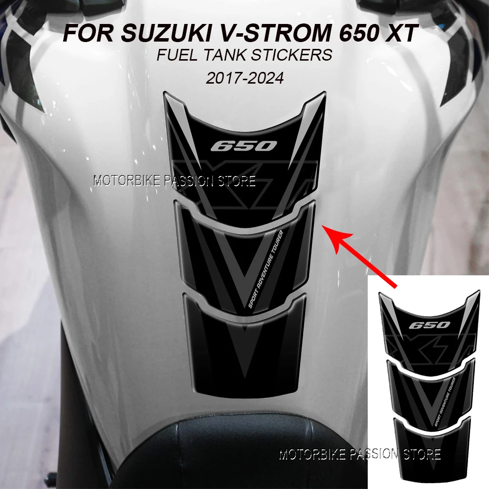 V-STROM 650 Vstrom 650 XL650 XT 650XT Motorcycle Fuel Tank Pad Sticker Anti-Slip Tank Side Protection Decal 2017-2024