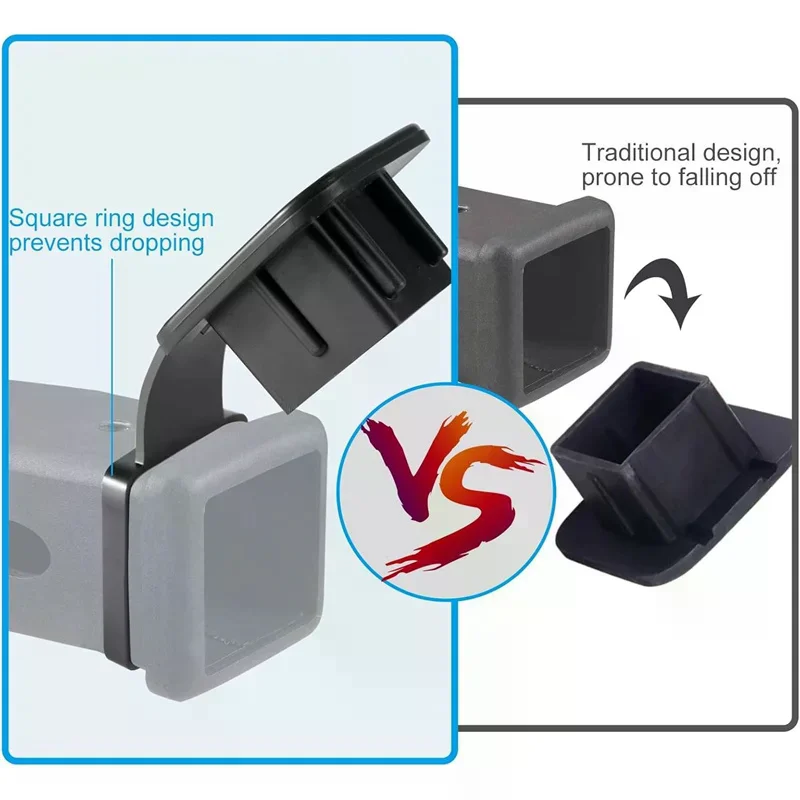 Couvercle d'attelage de remorque 2 pouces, couvercle d'attelage de remorquage étanche, bouchon de Tube de prise unique, protecteur, accessoires extérieurs automobiles