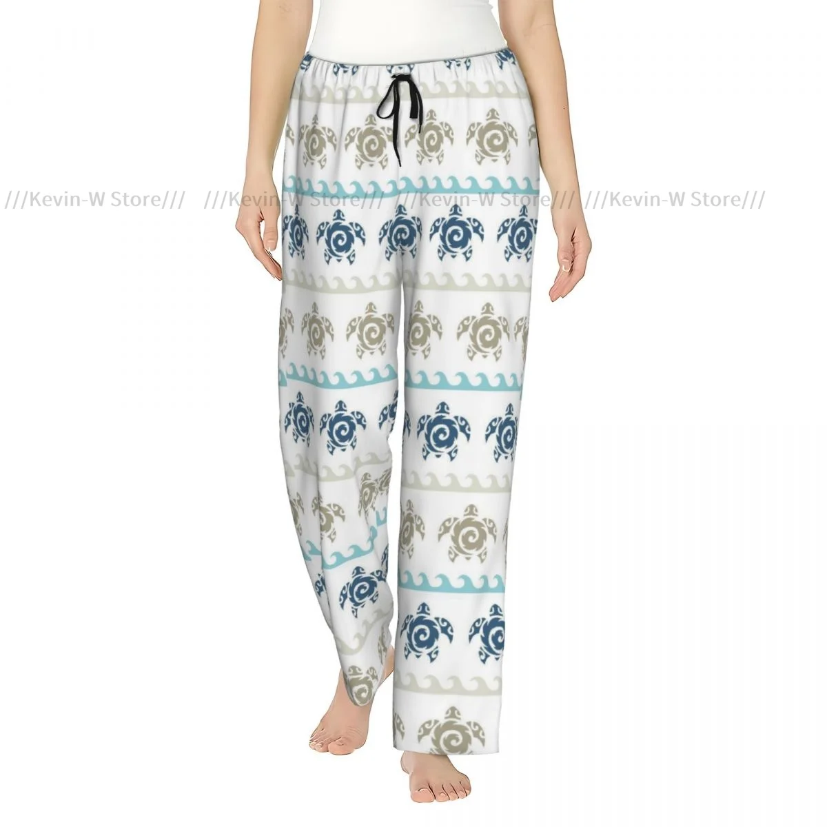 

Women Sea Turtle Pattern Flannel Pajama Pants Soft Warm Sleep Pants Cozy Winter Loungewear