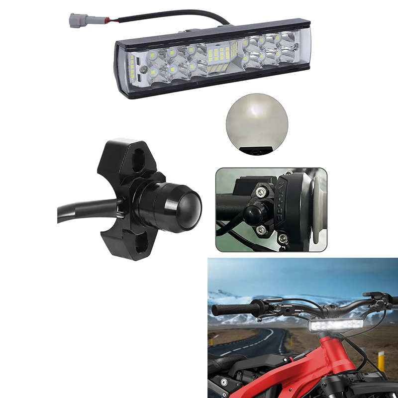 6Inch Front Headlight With Waterproof Switch Kit Plug And Play For Sur Ron Surron Light Bee LBX Segway X260 X160 50W 6000K