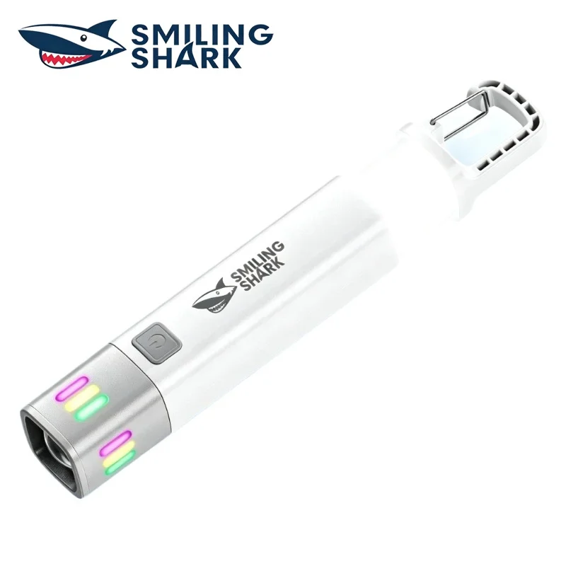 SMILING SHARK High Brightness Zoomable Flashlight with Floodlight COB Sidelight Torch SD‑1018A