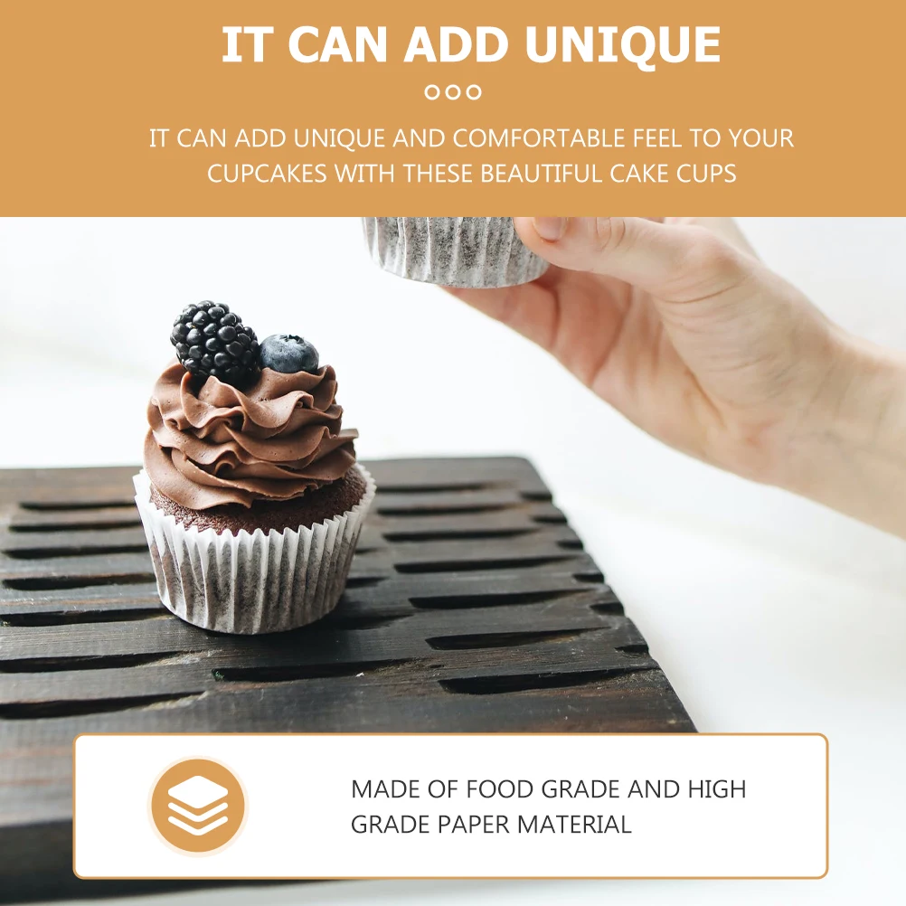 

150pcs Baking Cups Food Grade Paper Cake Holders High Temp Resistant Disposable Cupcake Cups For Home Wedding Party Family