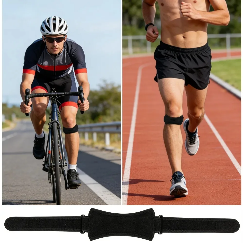 1 Unidade de Suporte Ajustável para Tendão Patelar do Joelho com Absorção de Choque e Compressão para Basquete
