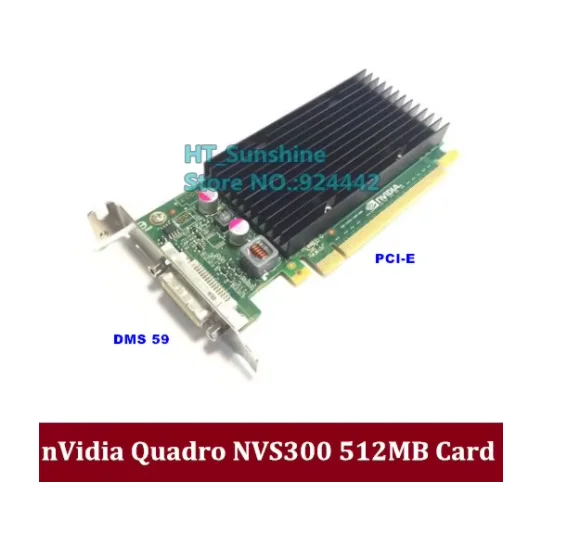 Thương Hiệu Mới Dưới Hồ Sơ Chân Đế Quadro NVIDIA NVS300 512M DDR3 PCIe Đồ Họa Video Thẻ DMS59 Cáp