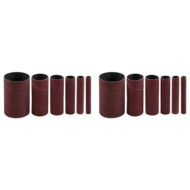 Y42A-12 Pack Sanding Sleeves For Spindle Sander, 120 Grit, Aluminum Oxide Sandpaper Power Sanding Sleeves