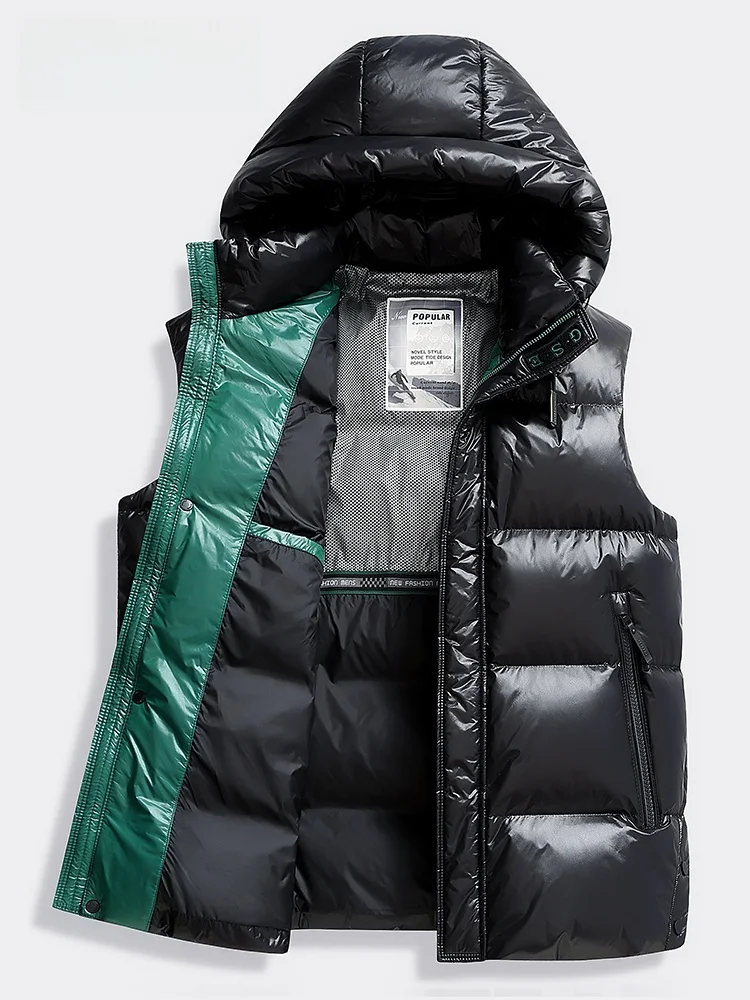 Sparnu Men's down Vest Thiened Warmth Outerwear Faion Urban Sle Autumn Winter New Arrival oulder Pad Jaet Coat