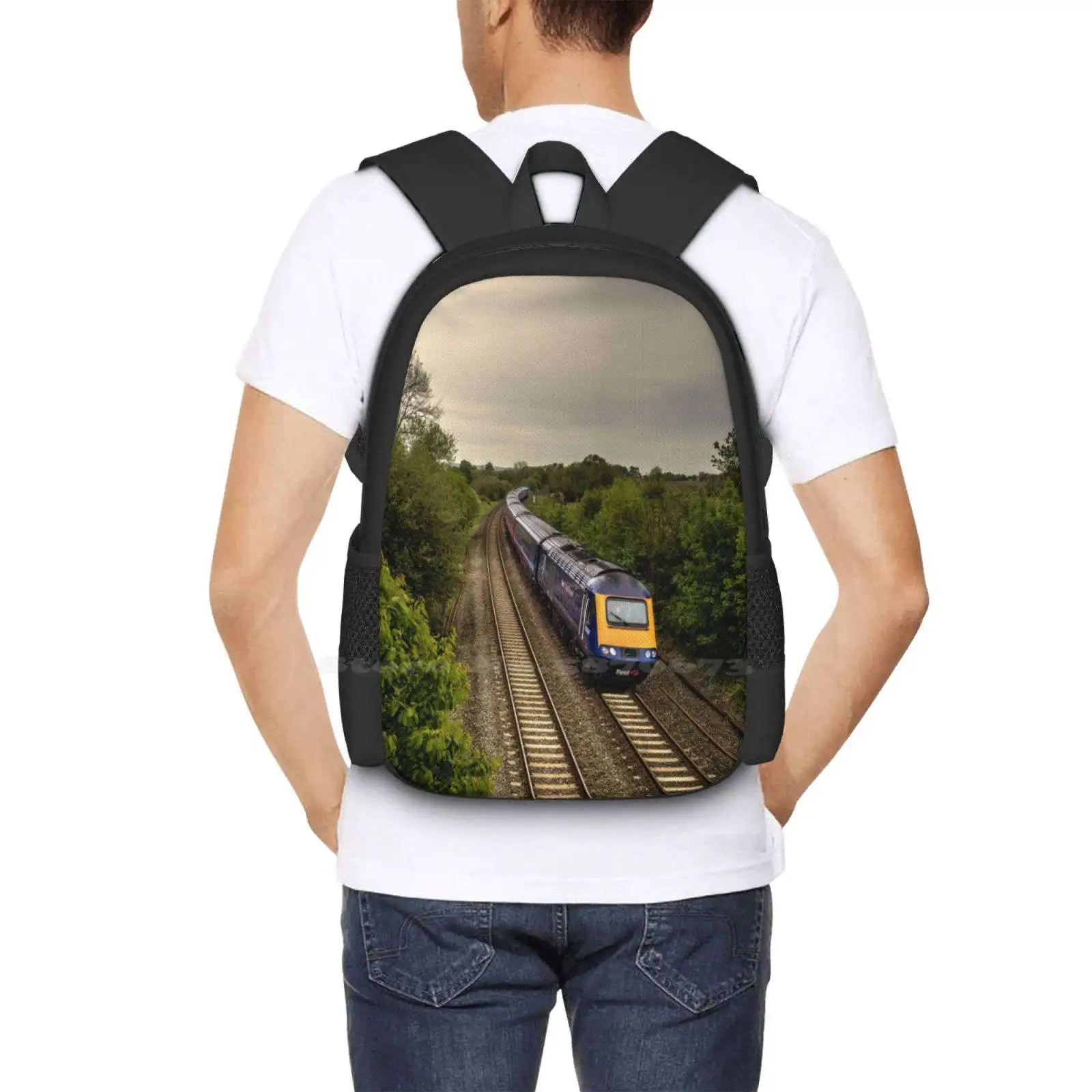 Willand Hst Teen College Student Backpack Pattern Design Bags Willand Hst First Great Western High Speed Train Railways British