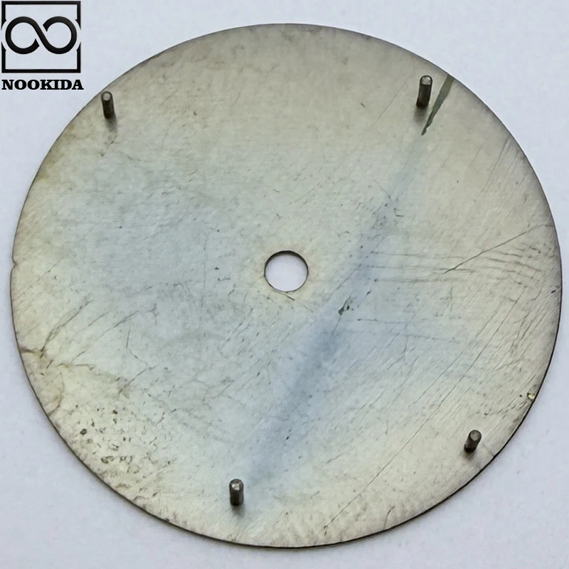 NOOKIDA 28.5mm Square Green Luminous MOP Sterile Triangle Markers Vintage Watch Face Dial Suitable NH35 Automatic Movement Parts