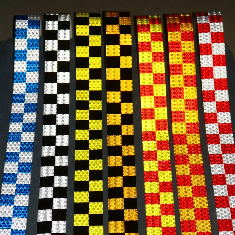 5cmX1m Car Reflective Stickers Honeycomb Plaid Safety Mark Warning Reflector Tape Strip For Car Bicycle Truck Reflection Decor