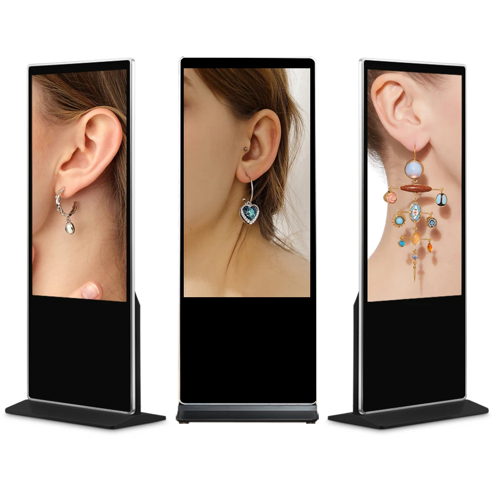 Hot Sell Windows Android Touch Screen Kiosk Totem Display Advertising Player Ultra Lcd Indoor Floor Standing Digital Signage
