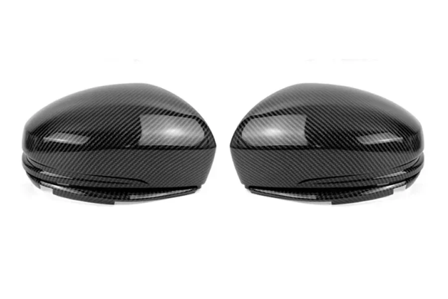 For Honda Fit 2014-2020 Car Accessories Door Side Wing Rearview Mirror Cover Cap Housing Carbon Fiber  Buckle Style 1 Pair