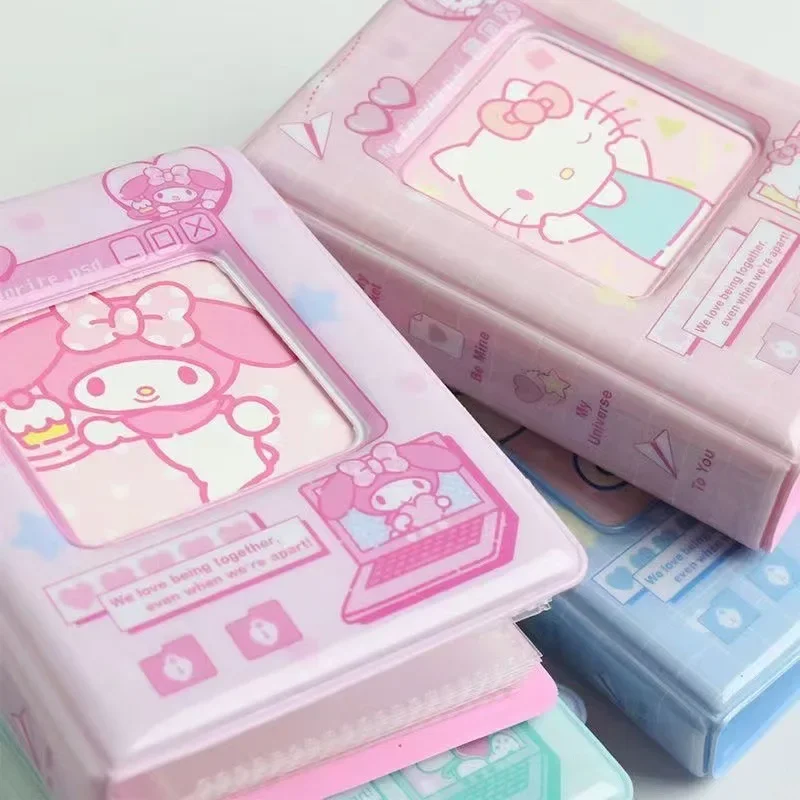 Kawaii Memory Book Sleeves Gift Hello Kitty Refillable Photo Album Cute Cartoon Design for Kpop Star Cards Collection