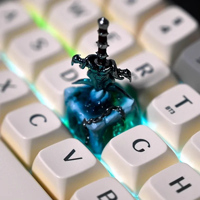 Handmade Customized Creative And Personalized Sword Keycaps Cross Axis Game Mechanical Keyboard ESC Backlight Keycaps