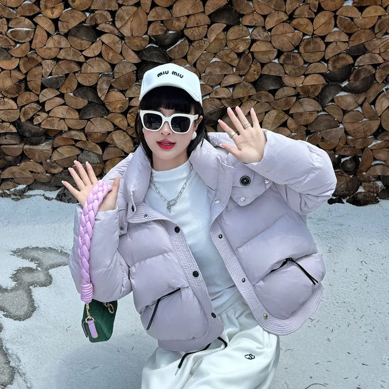 Frauen Parker 2025, Neue Winter Verdickte Unten Jacken Frauen Temperament Kurze Frauen Unten Jacken Weiße Ente Unten frauen Mantel h570