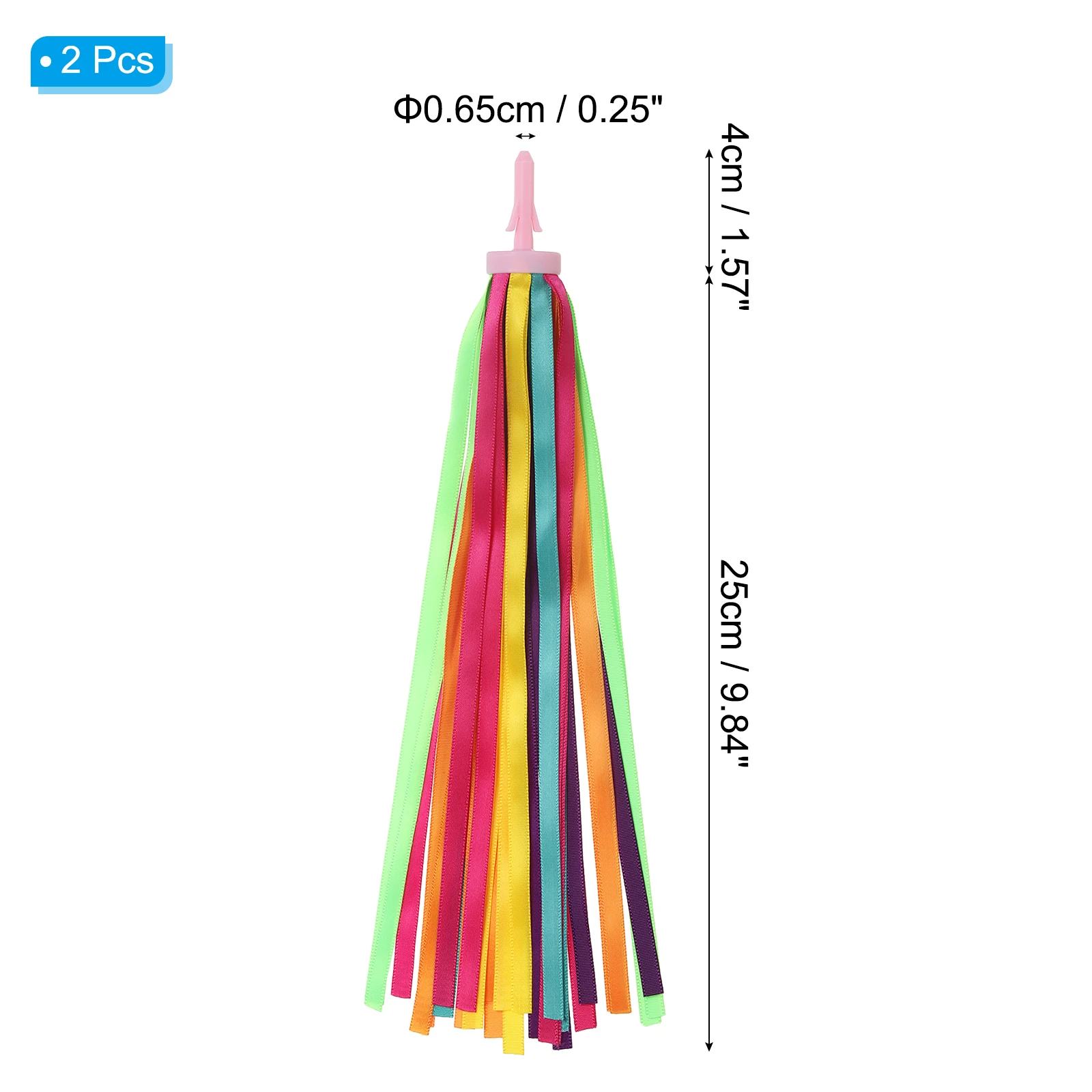2pcs Bicycle Handlebar Streamers Bike Streamers Kids Girl Boy Scooter Cycling Colorful Streamers Ribbon Decoration Cycling 25 cm
