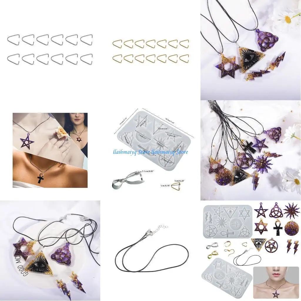 573B الخماسي زهرة الشمس الهندسة قلادة قالب الايبوكسي المفاتيح قالب قلادة القالب