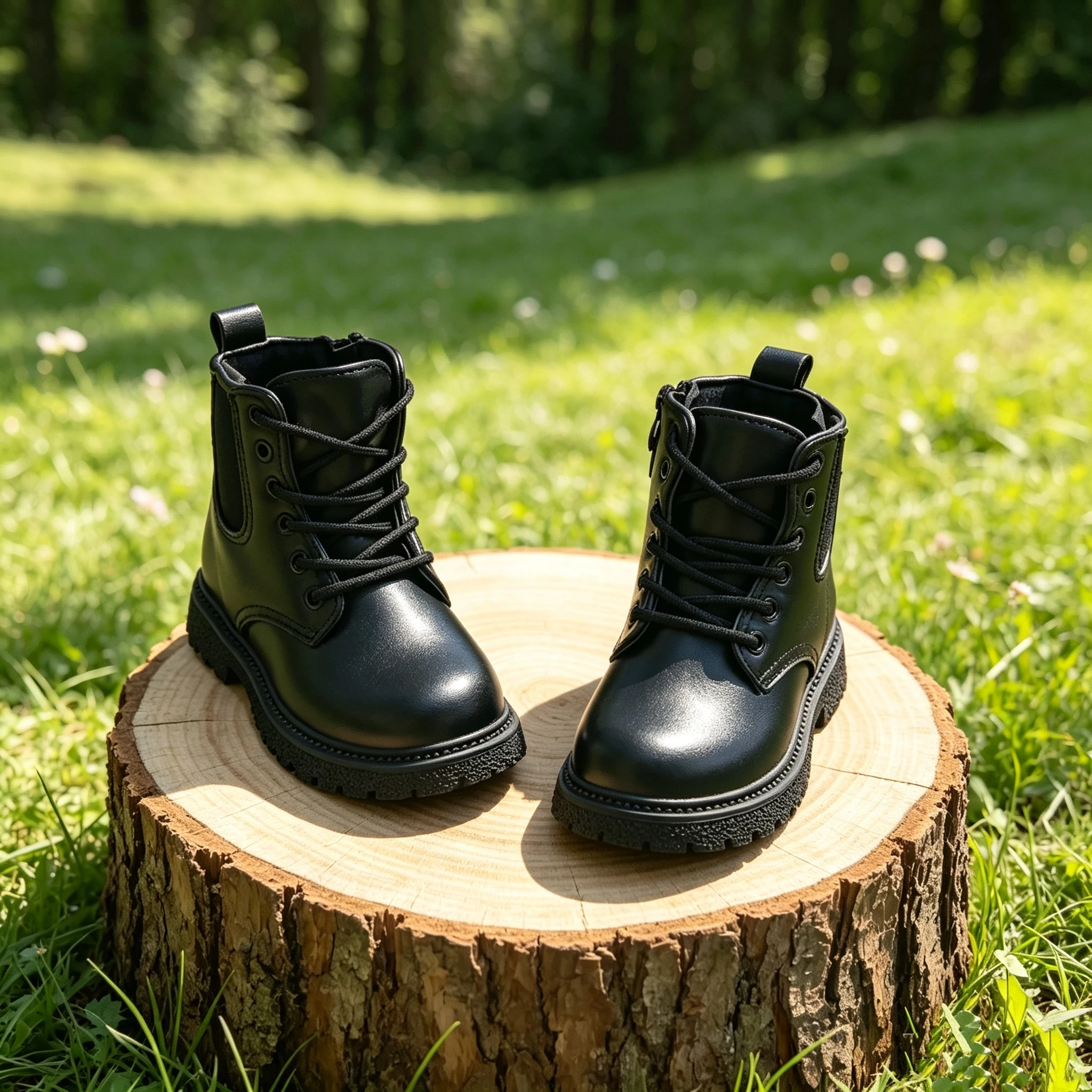 COMFY KIDS Children's black short boots, comfortable and easy to put on and take off men's and women's shoes, autumn and winter