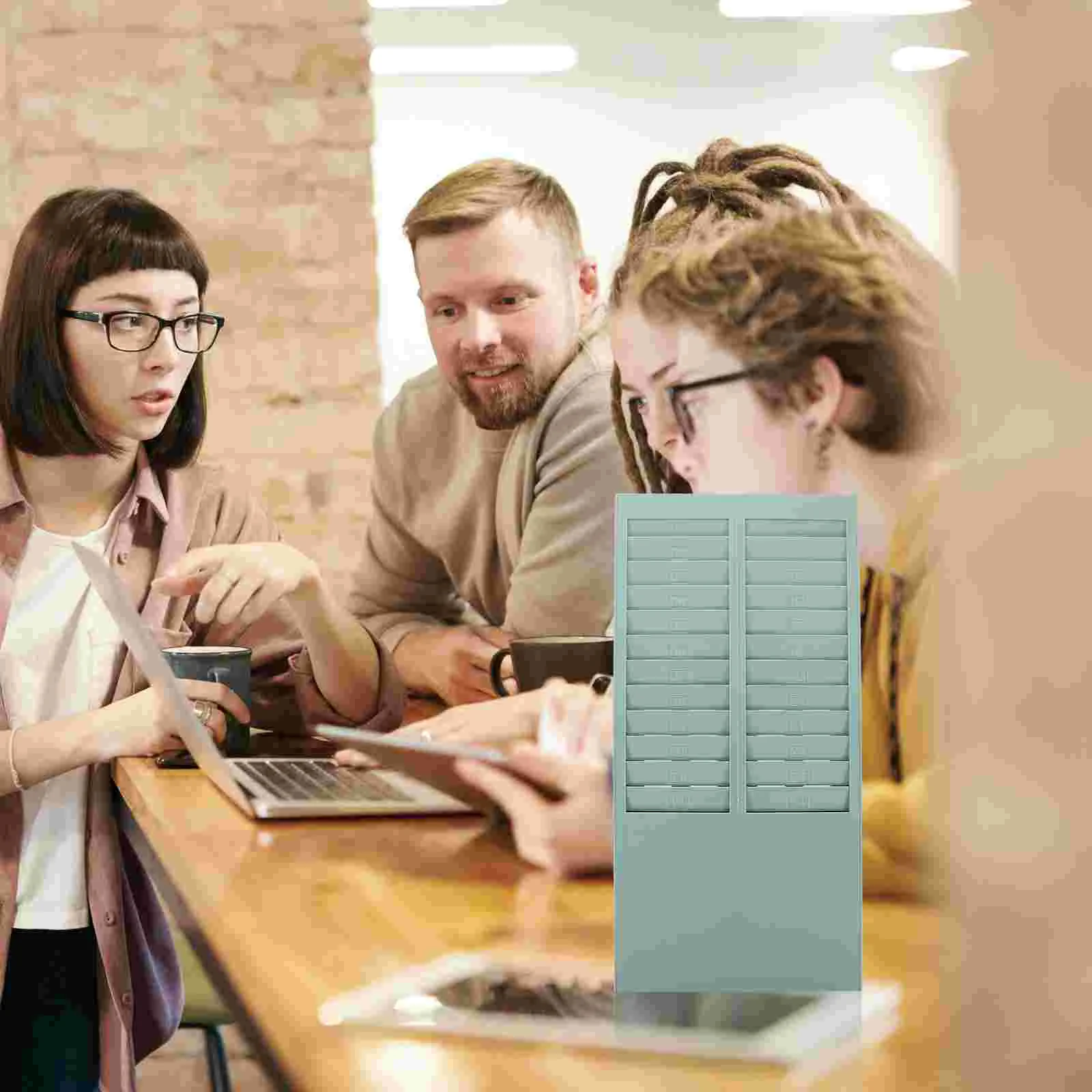 Relógio Card Holder Wall Display Rack, Time Storage Acessório, Time Storage, Office, Attendant Cards, 24 Slots