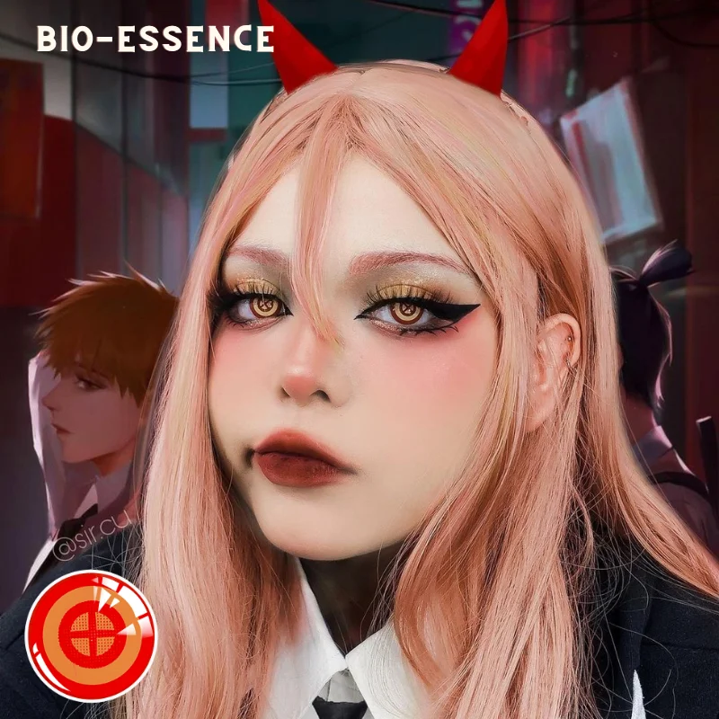 Bio-essence Cosplay Color Contact Lenses for Eye Kitagawa Marin Lense Makima Lenses Power Anime Lenses Hu tao Lenses Pink Lenses