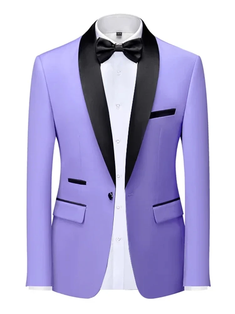 EU-Größe XXS-3XL Herren Schwarzer Slim-Fit Smoking-Jackett Eleganter Satin-Revers-Blazer für Hochzeit Party Abschlussball Formelle Geschäftsveranstaltungen – Detail 12